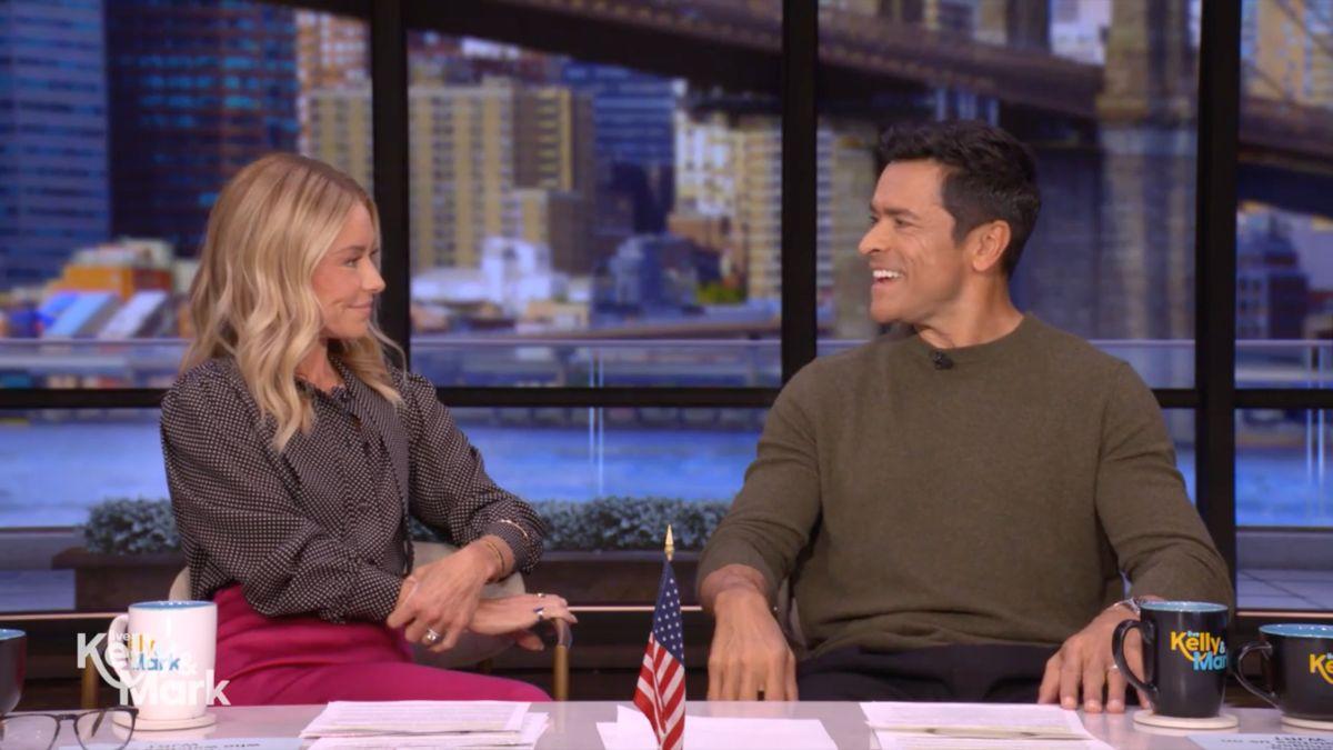Image of Kelly Ripa said Mark Consuelos caused their dog to be 'cigar-scented.'