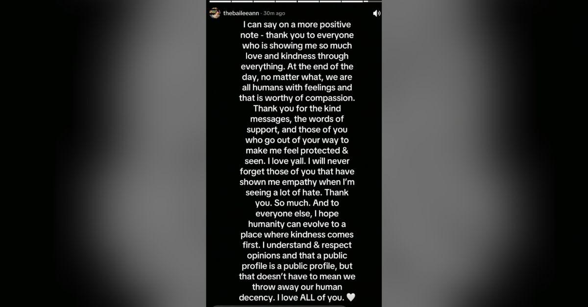 image of The 18-year-old urged people to stop speculating about her family's personal issues.