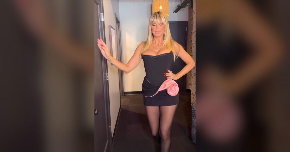 heidi klum nearly has nip slip promoting project runway photos