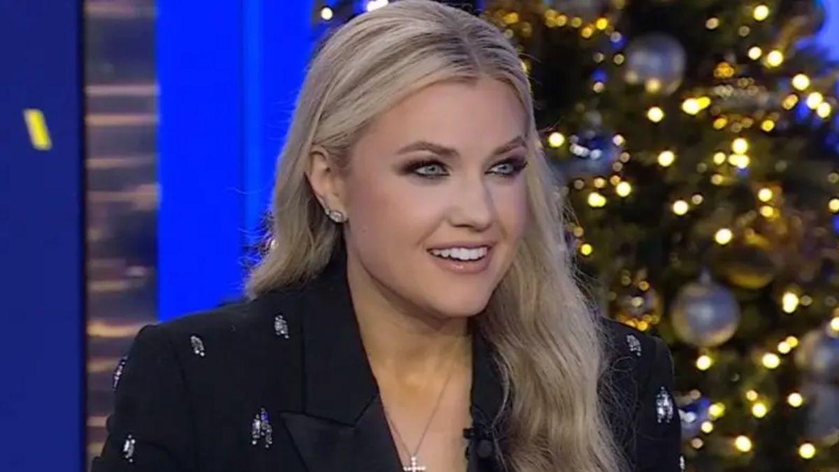 image of Erika Kirk lined her eyes with thick black eyeliner during a recent Fox News appearance.
