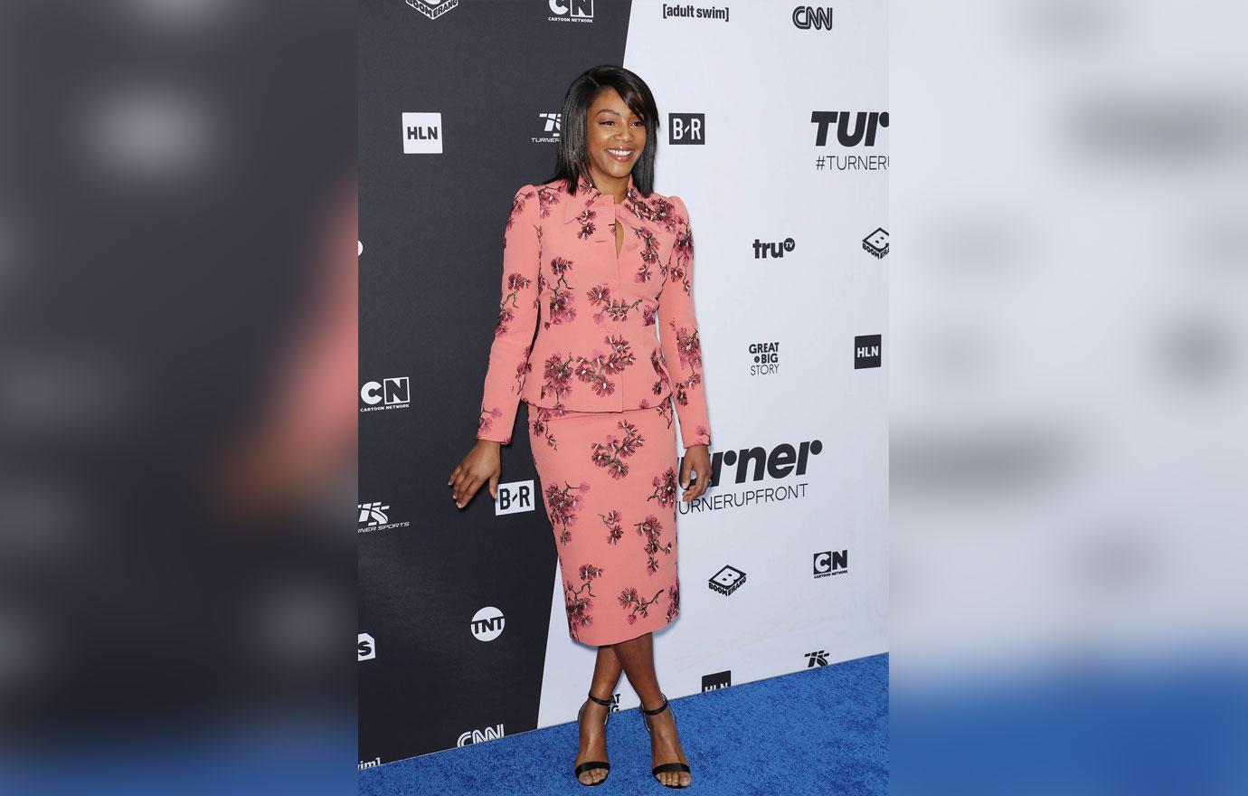 tiffany haddish in two piece pink suit