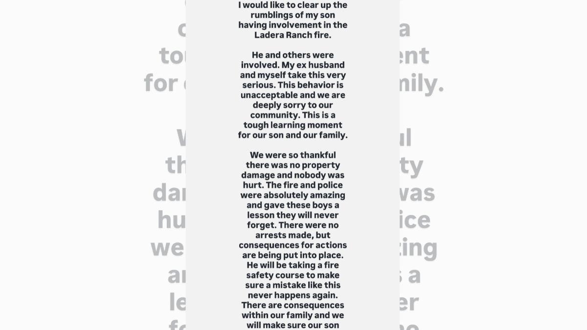 Image of Jennifer Pedranti apologized to her community, calling her son's actions unacceptable.