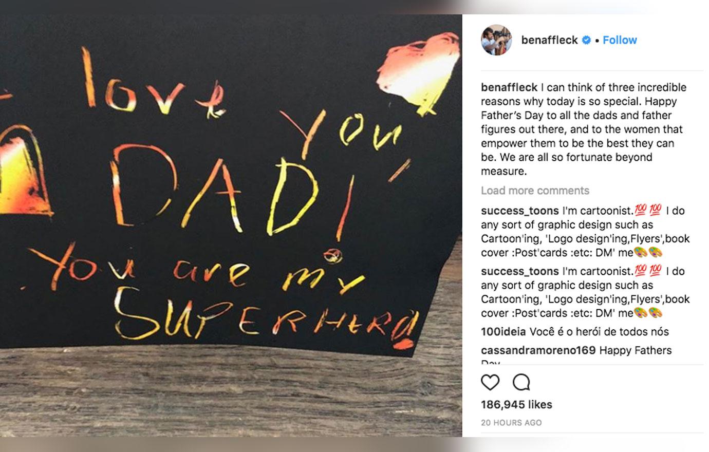 Jennifer garner loving message ben affleck fathers day 4