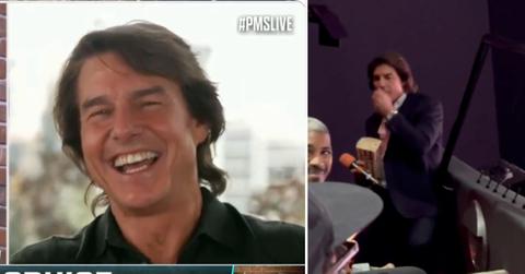 Two photos of Tom Cruise