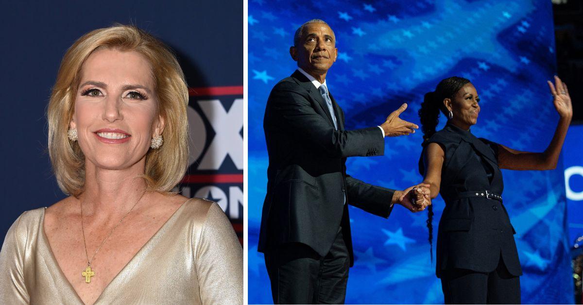 Composite photos of Laura Ingraham and the Obamas