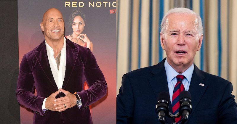 the rock not endorsing joe biden