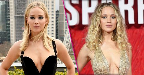 Jennifer Lawrence Red Sparrow Cleavage Baring Dresses Pics PP