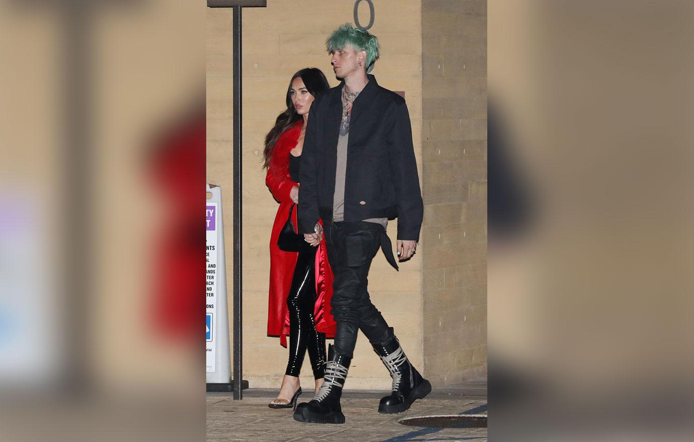 megan fox machine gun kelly grab dinner at nobu