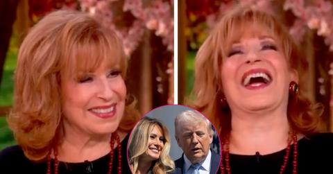 Composite photo of Joy Behar, Melania Trump and Donald Trump