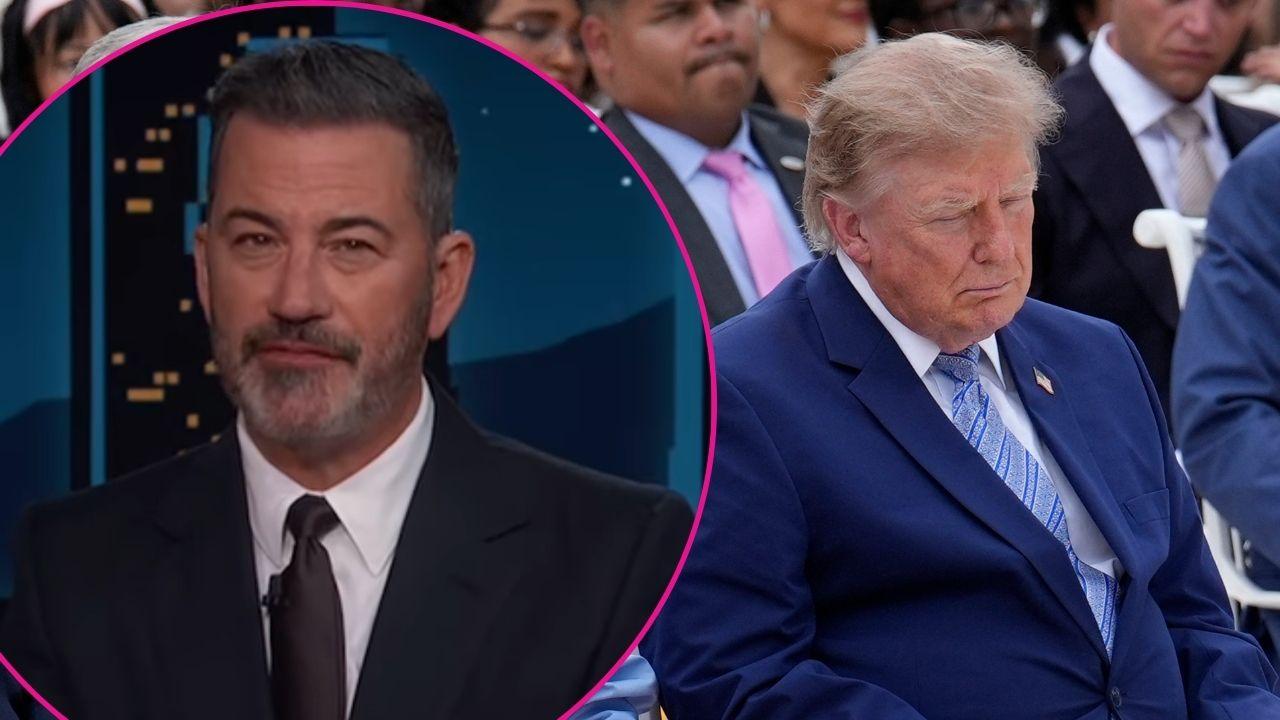 Composite photo of Jimmy Kimmel and Donald Trump.