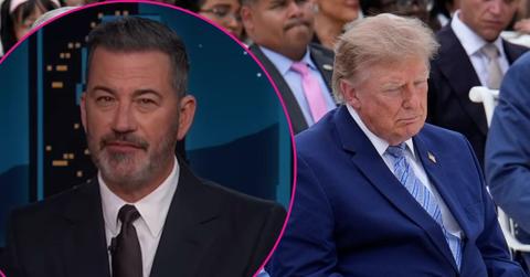 Composite photo of Jimmy Kimmel and Donald Trump.