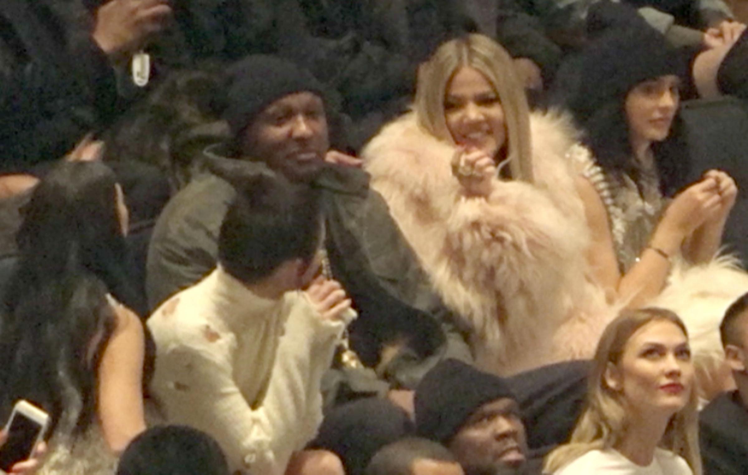 Naomi Campbell joins Lamar Odom and Khloe Kardashian and family in the front row of the Kanye West fashion show NYC