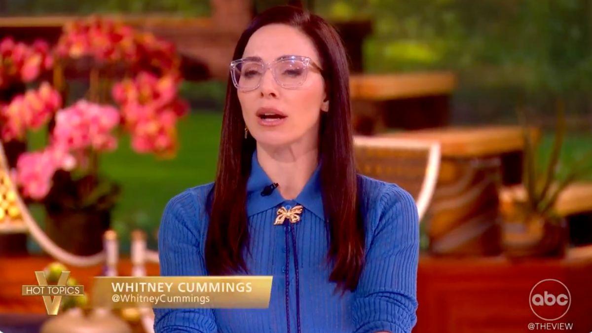 Photo of Whitney Cummings is this week's guest co-host, filling in for Alyssa Farah Griffin while on maternity leave.