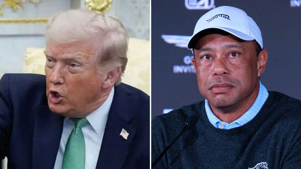 Photo of Donald Trump addressed Tiger Woods' DUI arrest on March 27.