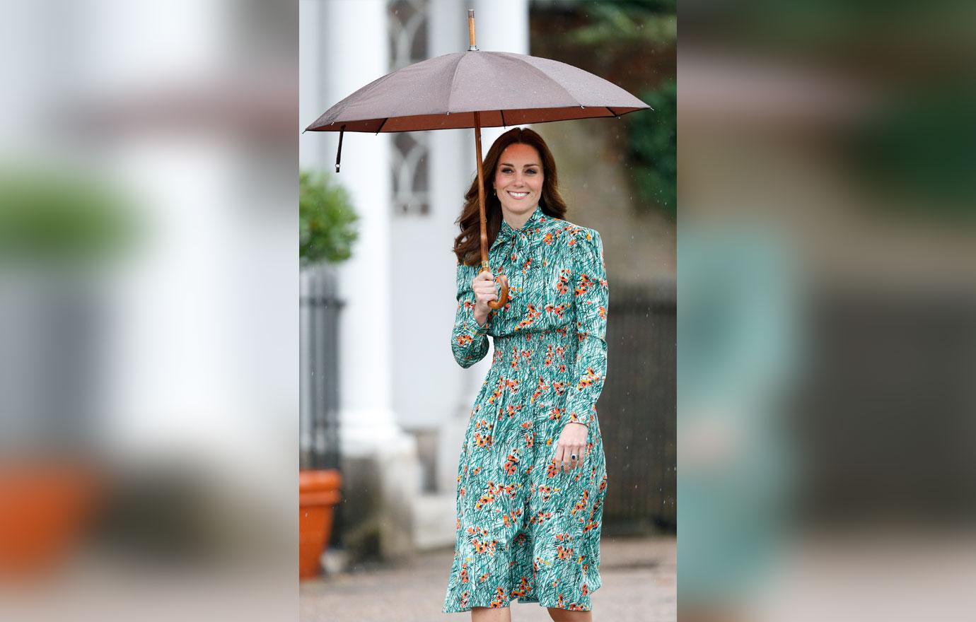 The Duke And Duchess Of Cambridge And Prince Harry Visit The White Garden In Kensington Palace