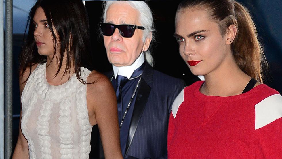 Kendall jenner cara delevingne party karl lagerfeld boat cruise