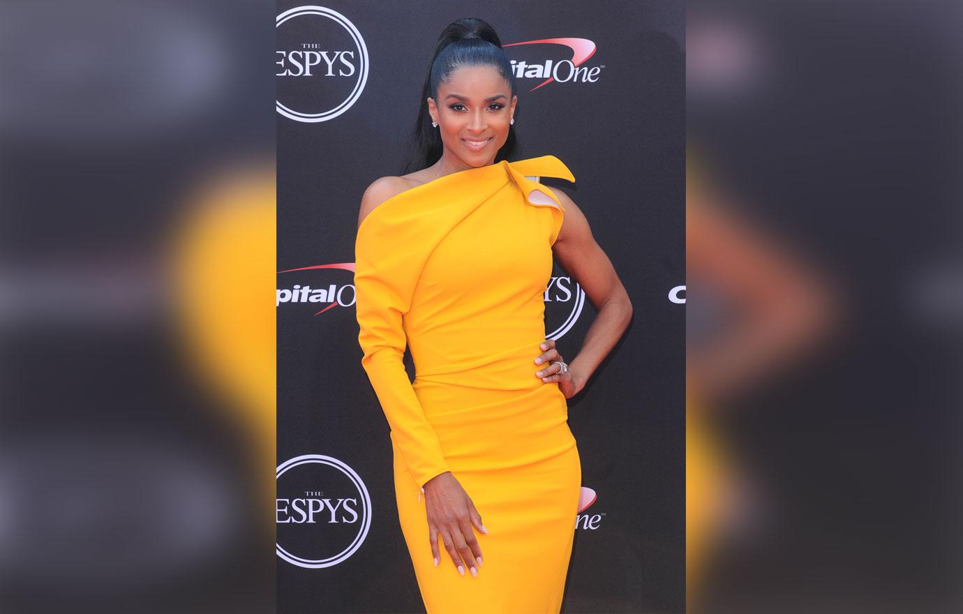 Ciara in yellow dress