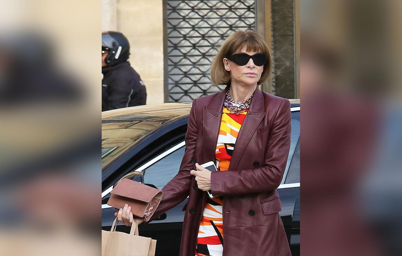 Anna Wintour strolling in Paris