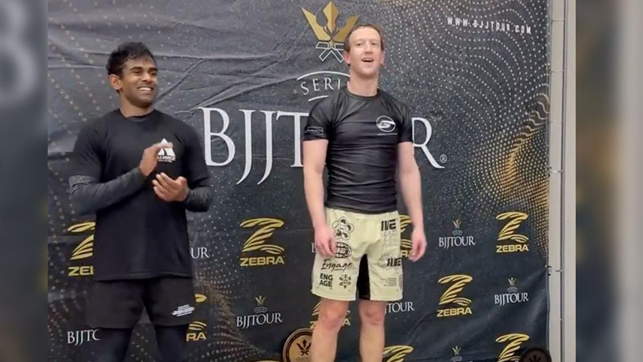 Image of Mark Zuckerberg fought Merab Dvalishvili in the viral clip.