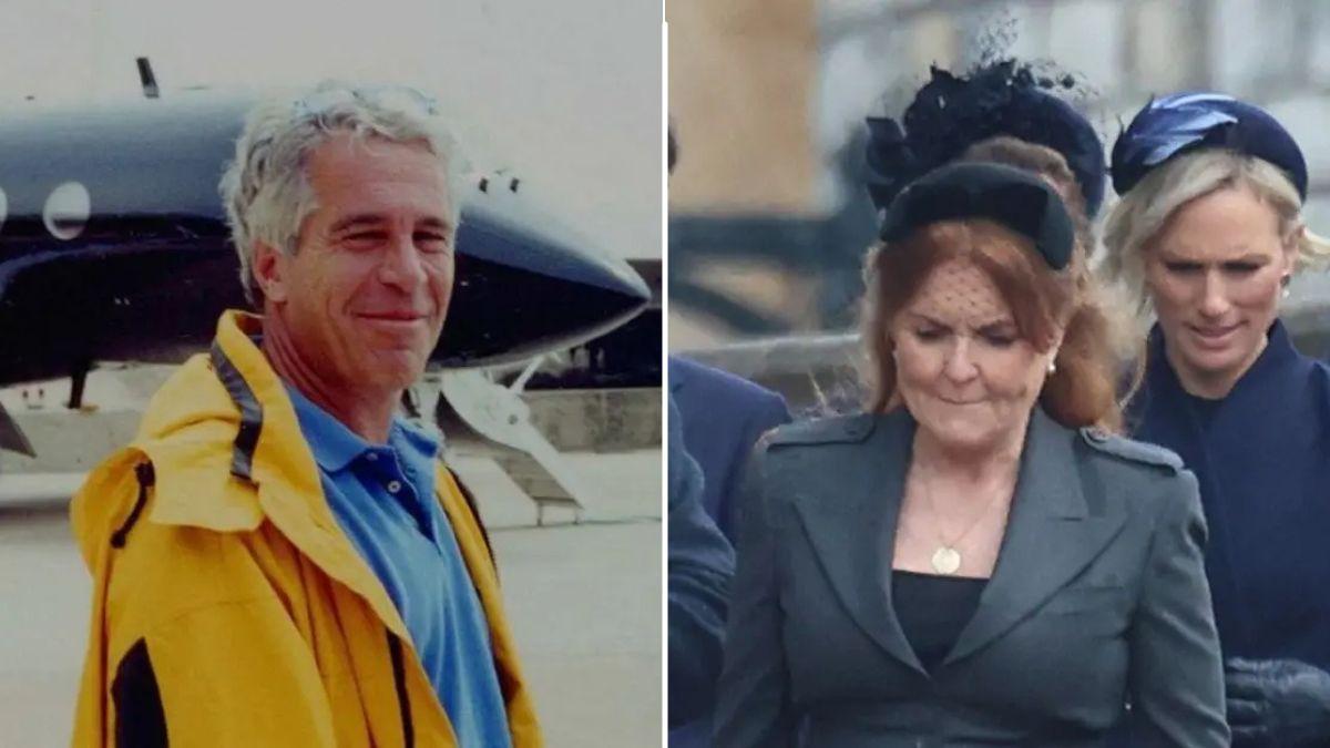 image split of Jeffrey epstein and Sarah ferguson