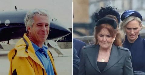 image split of Jeffrey epstein and Sarah ferguson
