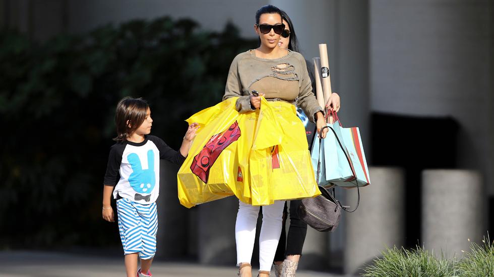 Kim Kardashian takes nephew Mason Disick shopping at the Lego store