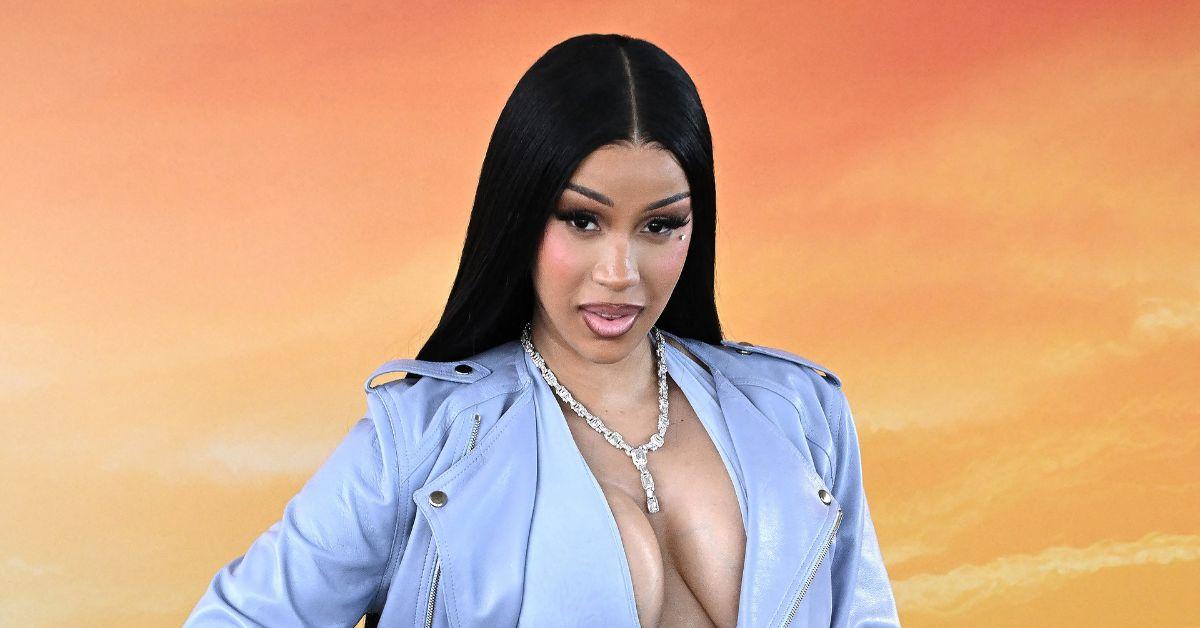 image of Cardi B later joked that 'the government' caused the fall.