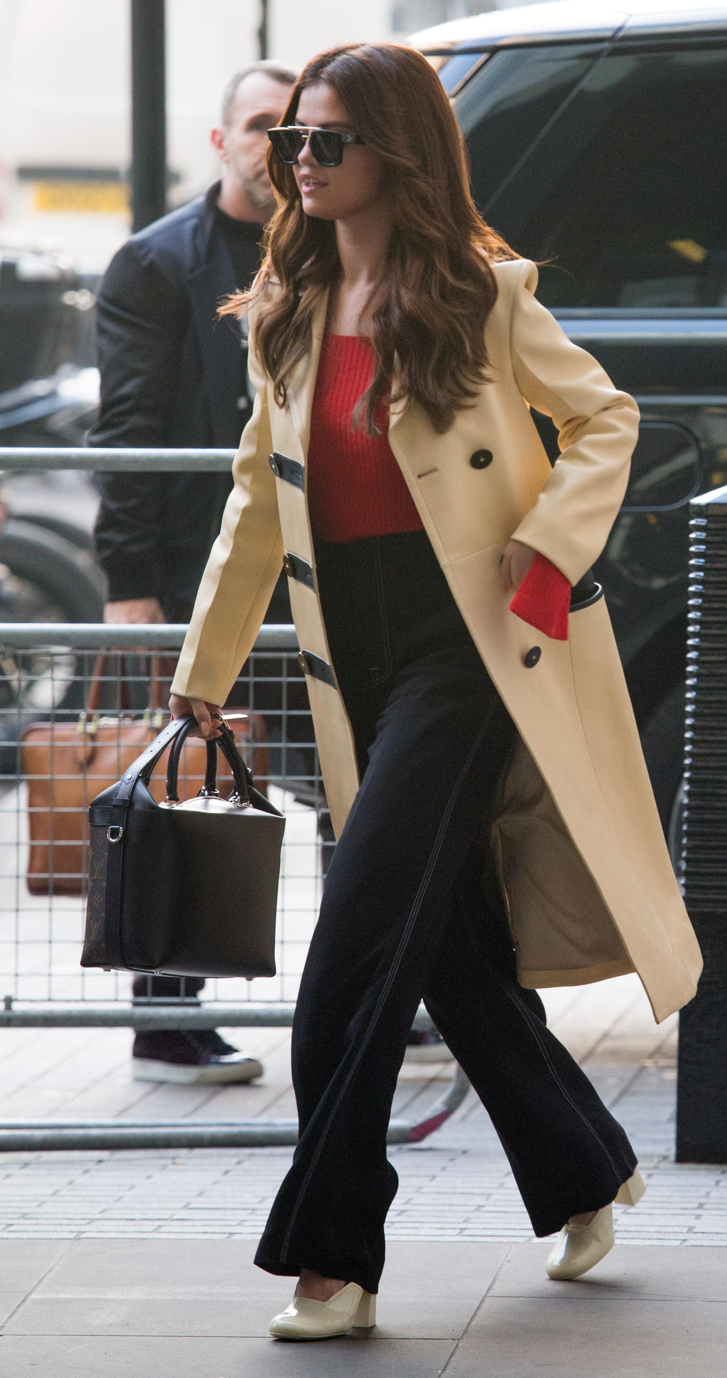 Selena Gomez arrives at Radio one, London, UK