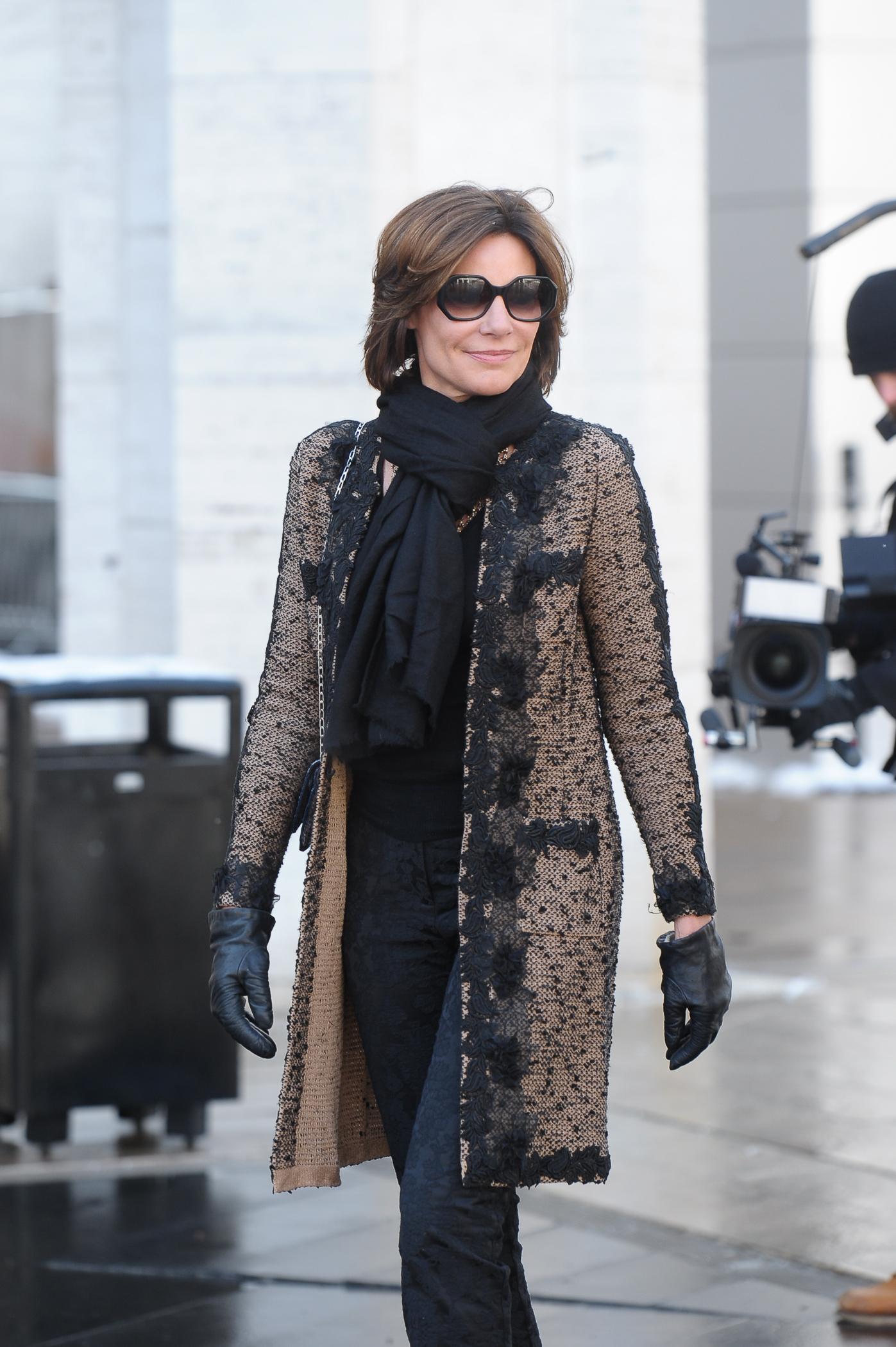 LuAnn de Lesseps is seen on the streets of New York City during NYFW 15