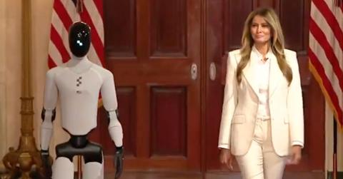 photo of melania trump with a humanoid robot