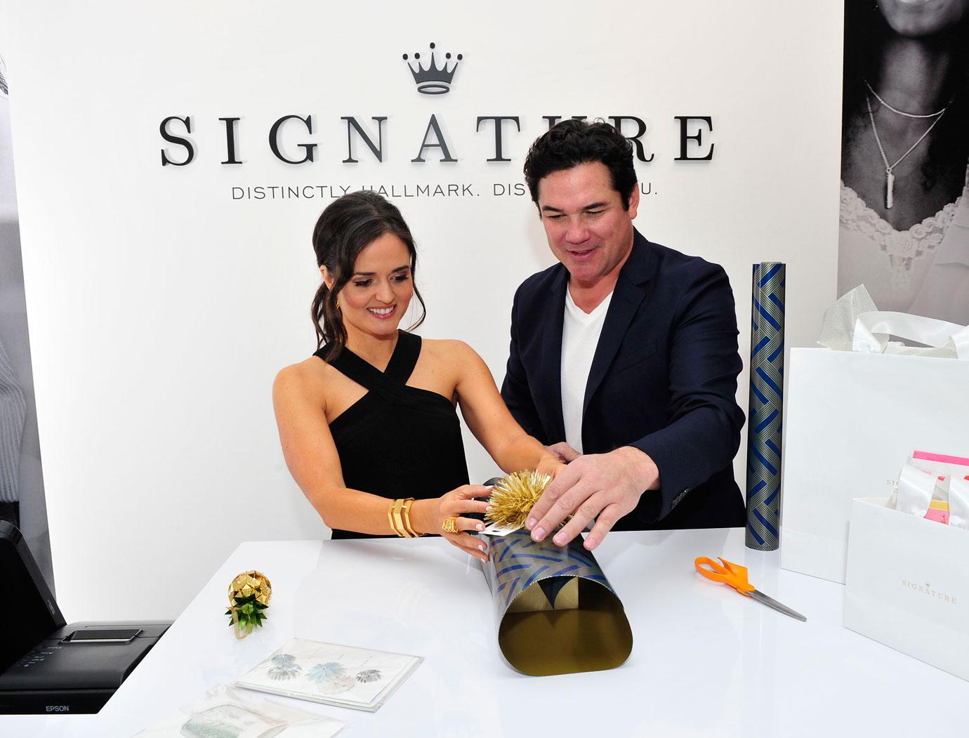 Danica McKellar and Dean Cain at the Grand Opening of the Hallmark Signature Store