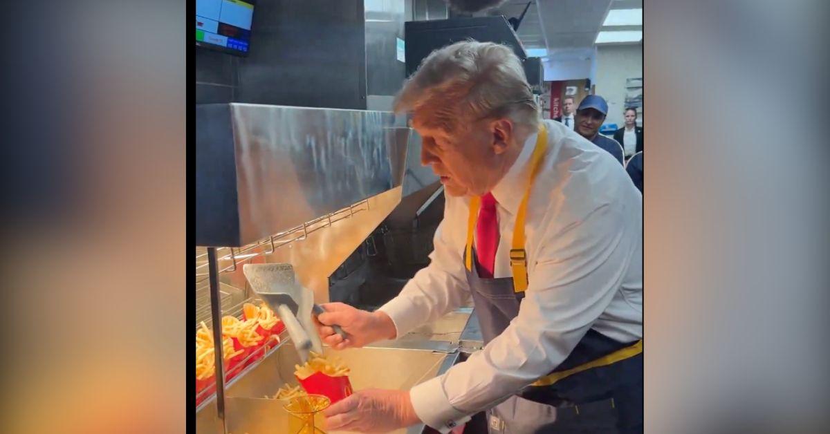 donald trump pr stunt mcdonalds