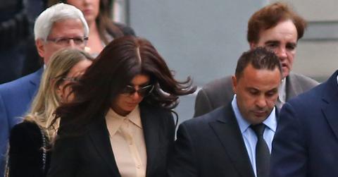 Teresa Giudice and her husband Joe Giudice leaving federal court today in Newark, NJ