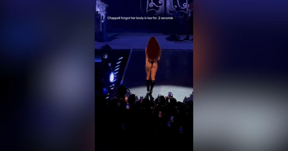 image of Chappell Roan had a wardrobe malfunction during her September 20 show at Forest Hills Stadium.