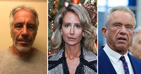 Composite photo of Jeffrey Epstein, Lady Victoria Hervey, Robert F. Kennedy Jr.