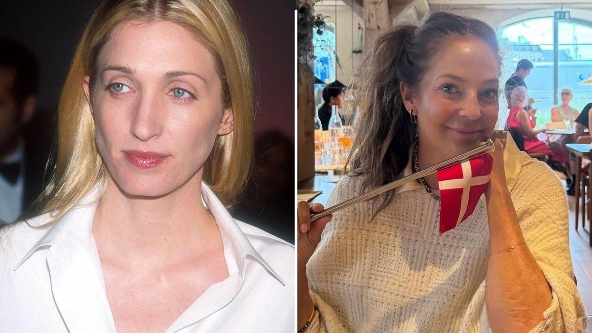 Split photo of Carolyn Bessette Kennedy & Kelly Klein