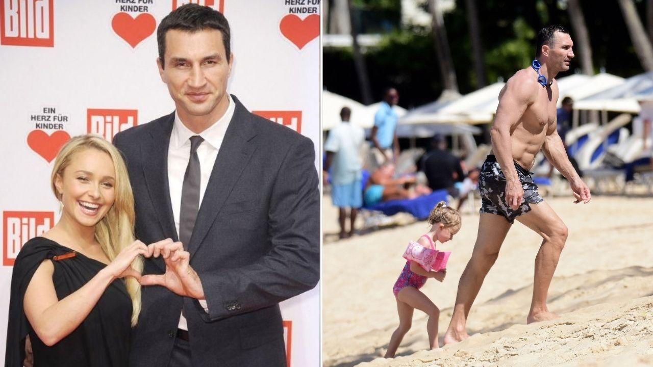 Split photo of Hayden Panettiere, Kaya Klitschko and Wladimir Klitschko