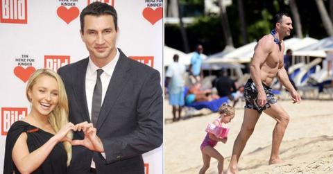 Split photo of Hayden Panettiere, Kaya Klitschko and Wladimir Klitschko
