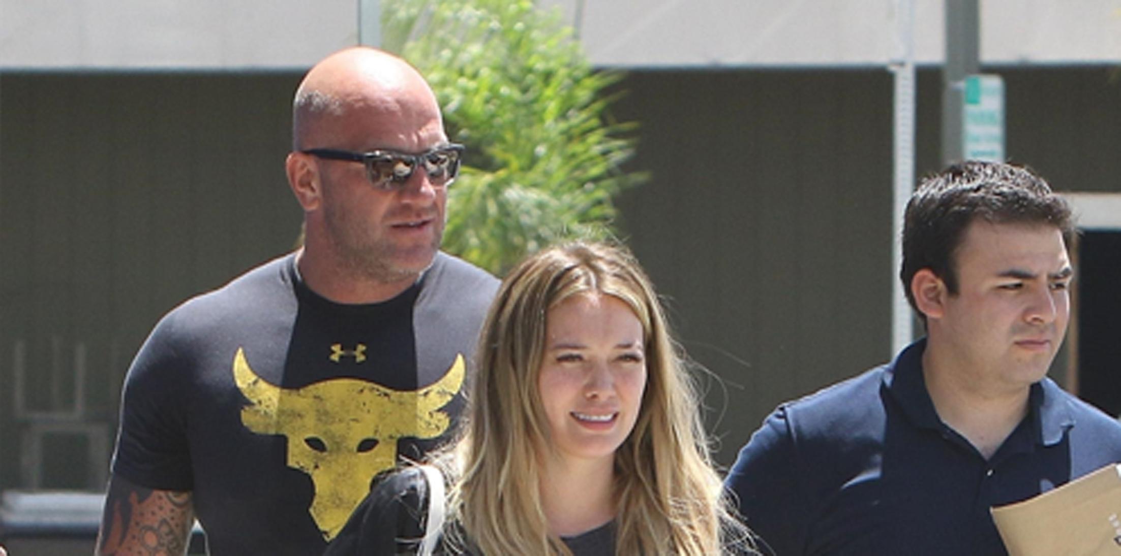 *EXCLUSIVE* Hilary Duff runs errands with her new bodyguard after being the recent celebrity to have their home burglarized