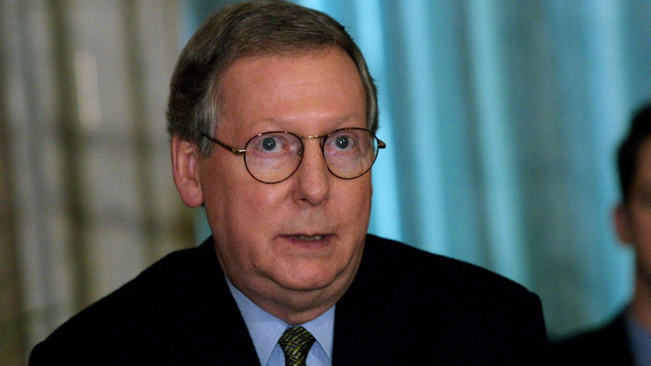 Image of Mitch McConnell had been AWOL for 85 days since his fall at his home.