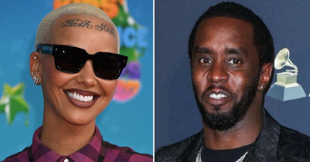 Composite photo of Amber Rose and Sean 'Diddy' Combs. 