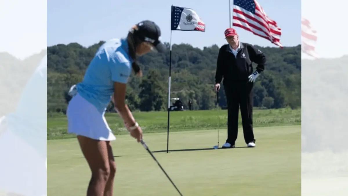 Image of Kai Trump bonds with her grandfather Donald Trump over golf.