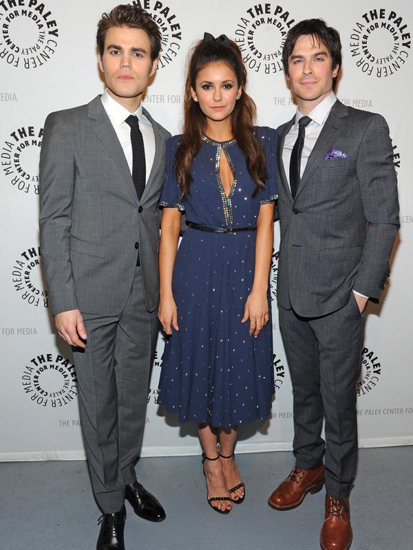 Nina dobrev ian somerhalder paul wesley paleyfest