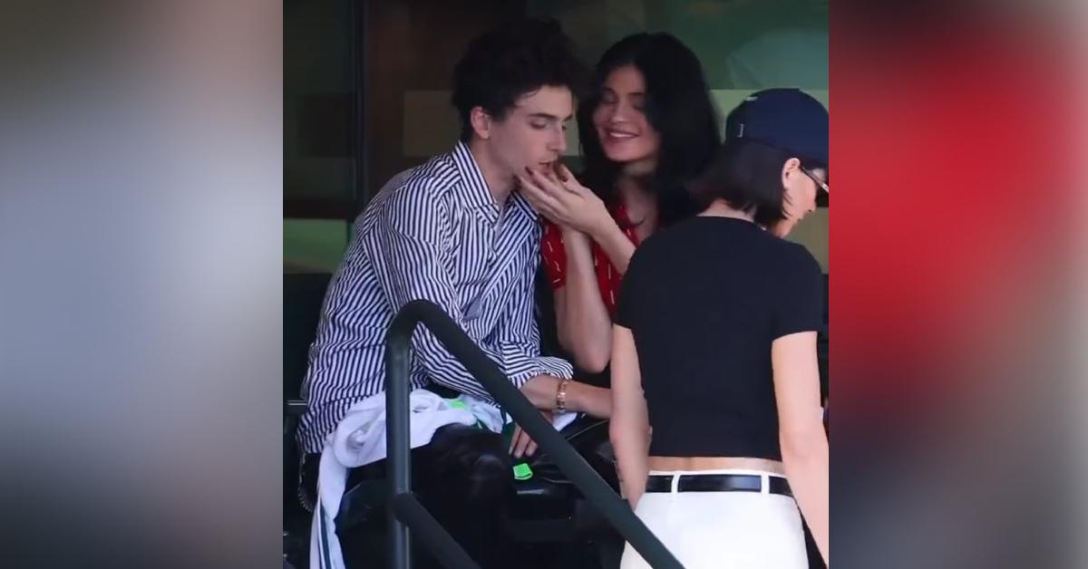 timothee chalamet kylie jenner pda packed tennis date lip reader