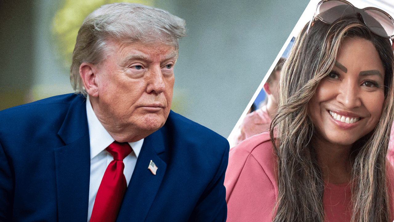Composite photo of Donald Trump and Lynne Patton.