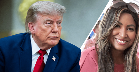 Composite photo of Donald Trump and Lynne Patton.