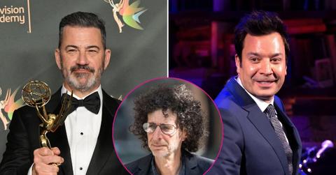 Composite photo of Jimmy Kimmel, Jimmy Fallon and Howard Stern.
