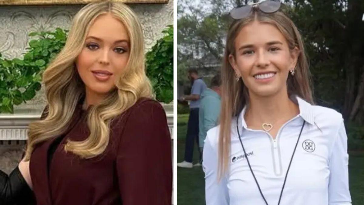 split photo of tiffany trump (left) and kai trump