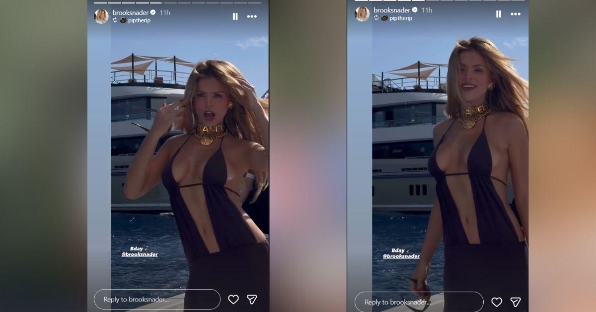 image of Brooks Nader celebrated her 29th birthday in St. Barts.