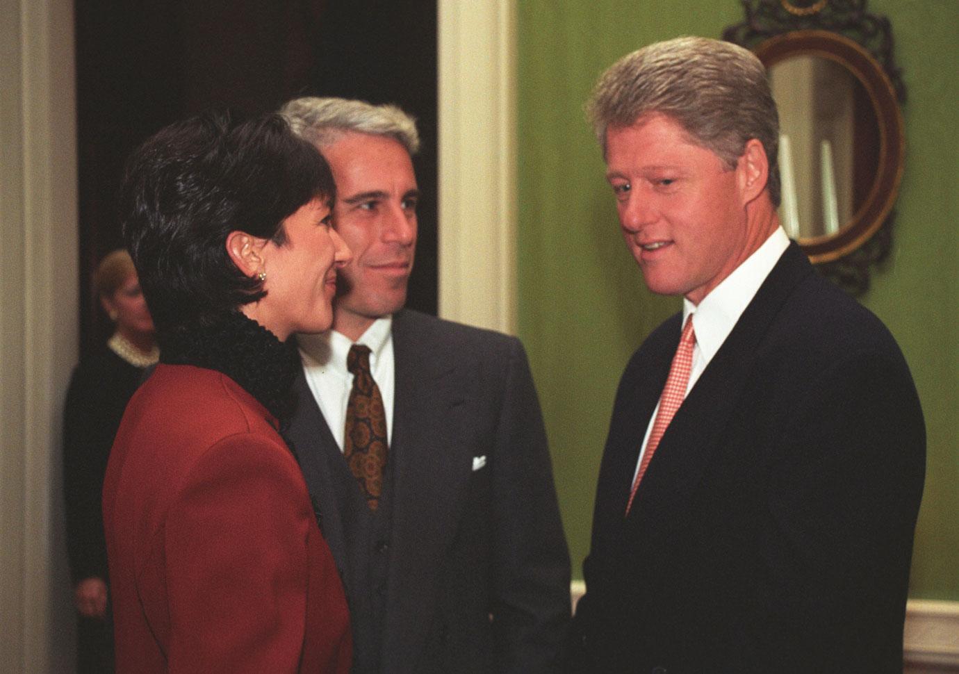 new photos of infamous sex offender jeffrey epstein and associate ghislaine maxwell at the clinton white house ok